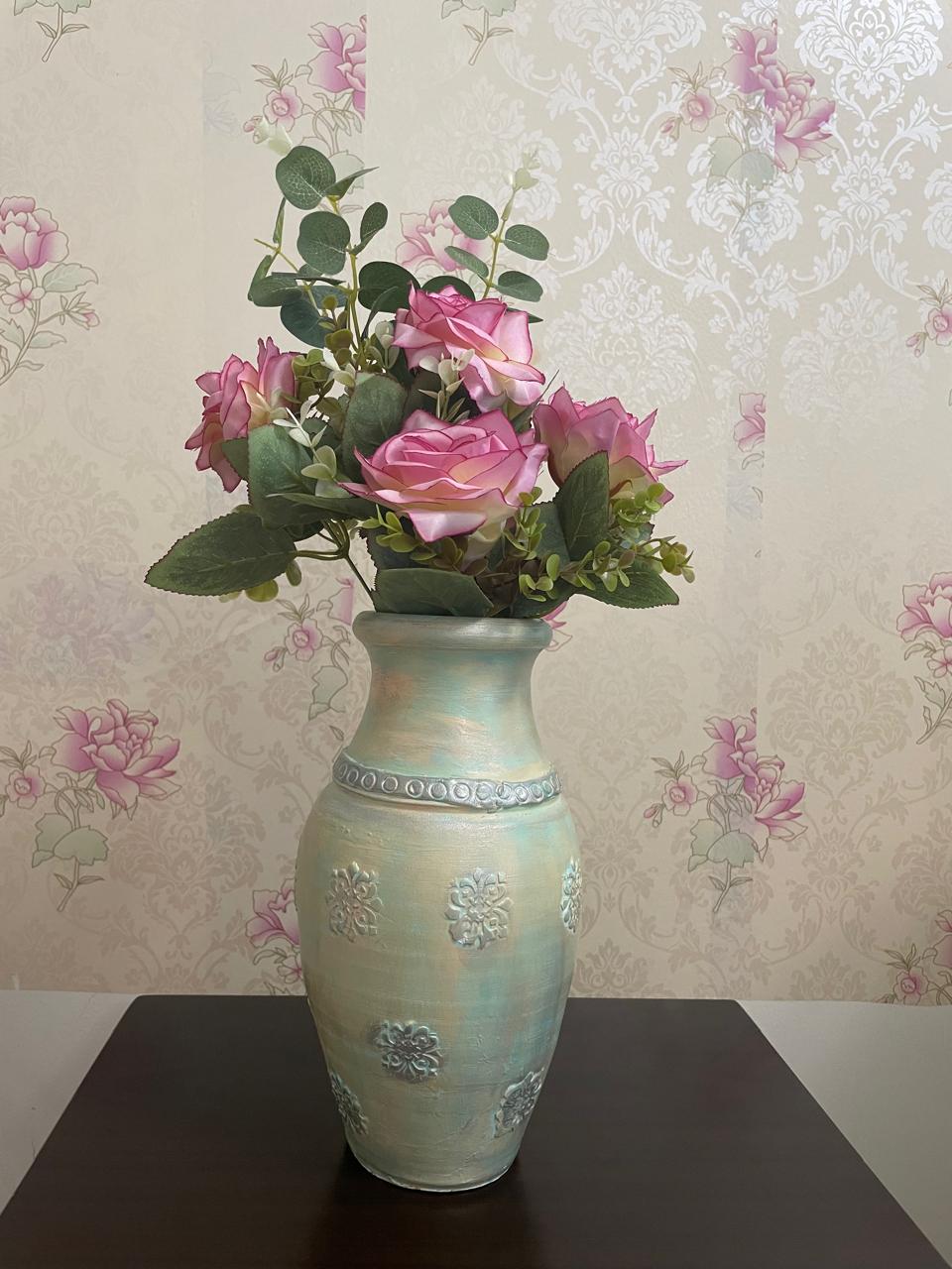 Handcrafted mud vase